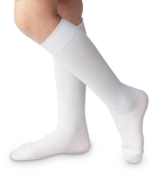 Jefferies Socks- Classic Nylon Knee High Socks-White