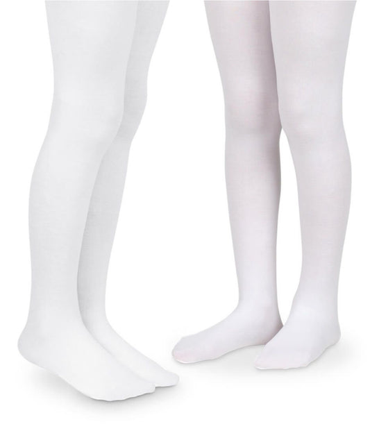 Jefferies Socks- Classic Cotton Tights 2 Pack- White