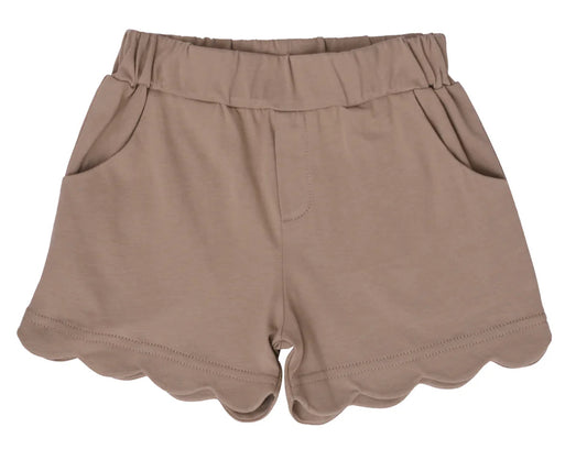 Trotter Street Kids- Scalloped Shorts/ Khaki