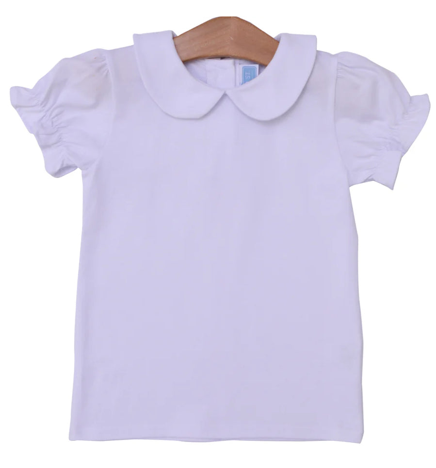 Trotter Street Kids- Peter Pan Collar Shirt/ White