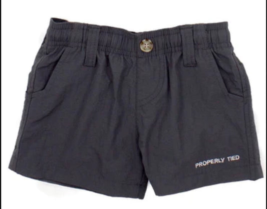 Properly Tied- Youth Mallard Shorts- Charcoal