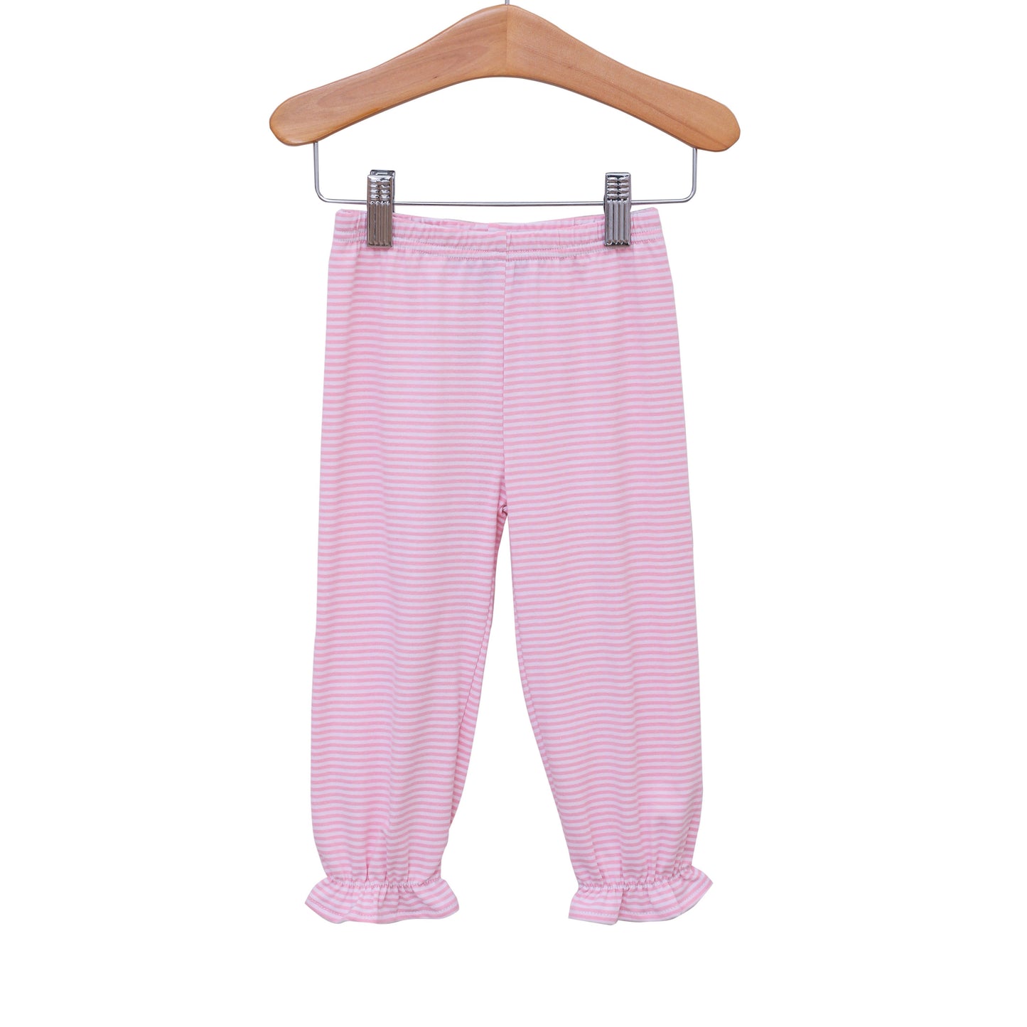 Trotter Street Kids- Bloomer Pants- Light Pink Stripe Ruffle