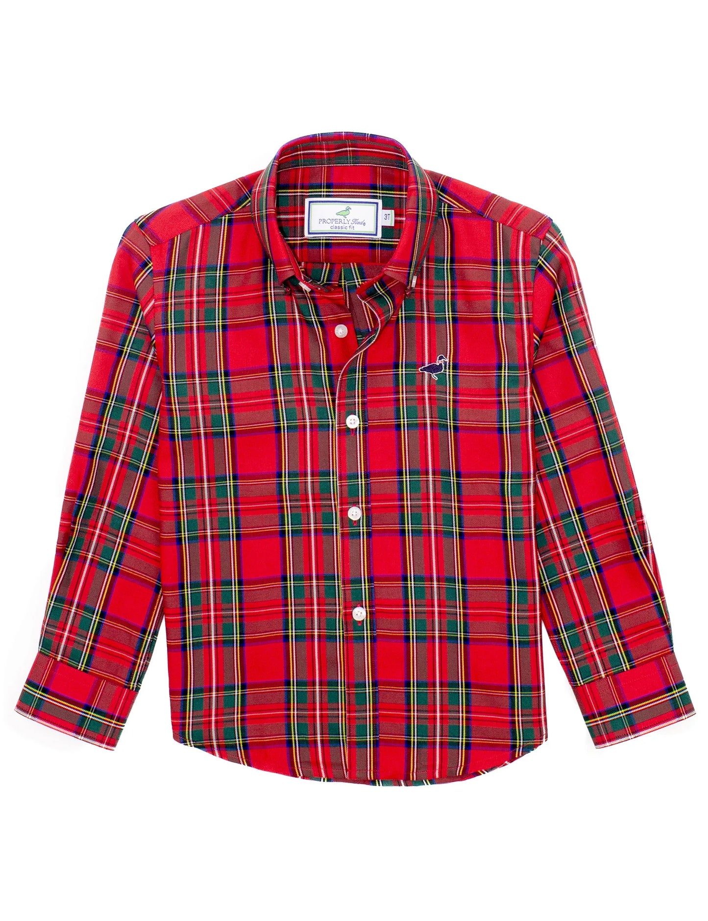 Properly Tied- Boys Seasonal Sportshirt- Yuletide