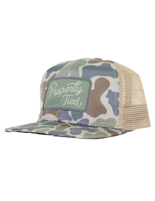 Properly Tied- Boys Sportsman Trucker Hat- Vintage Camo