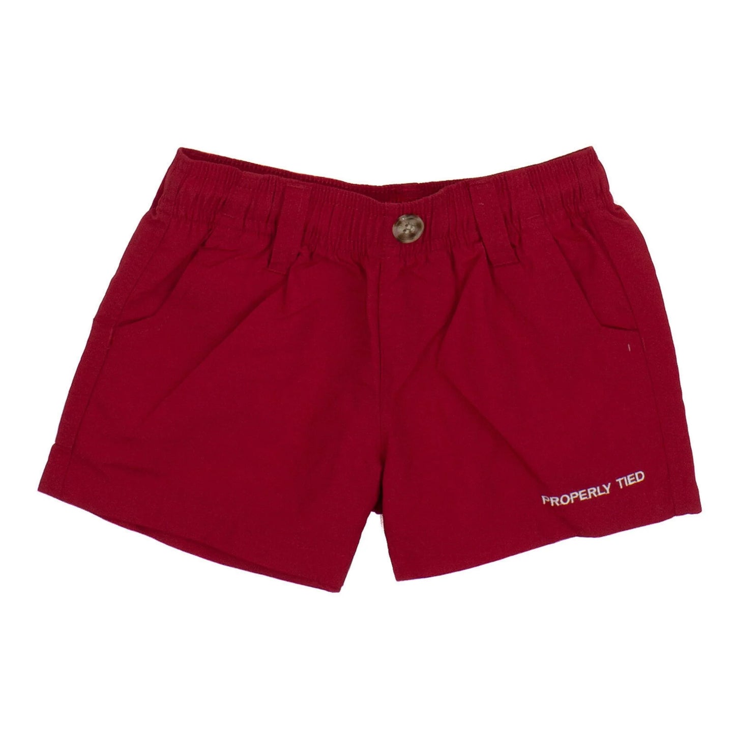 Properly Tied- Boys Mallard Short- Crimson