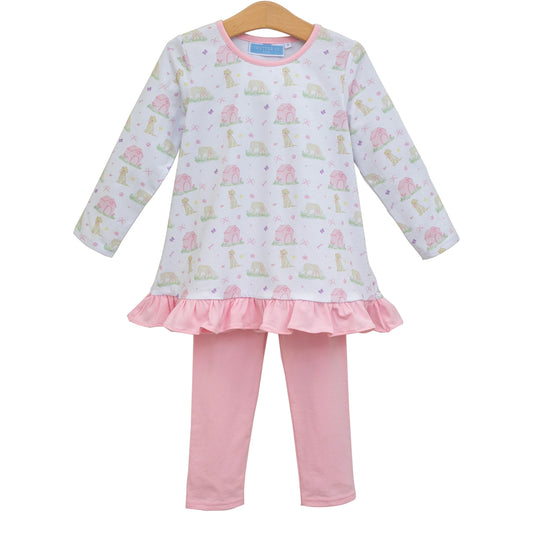Trotter Street- Ruffle Pants Set- Puppy Pals