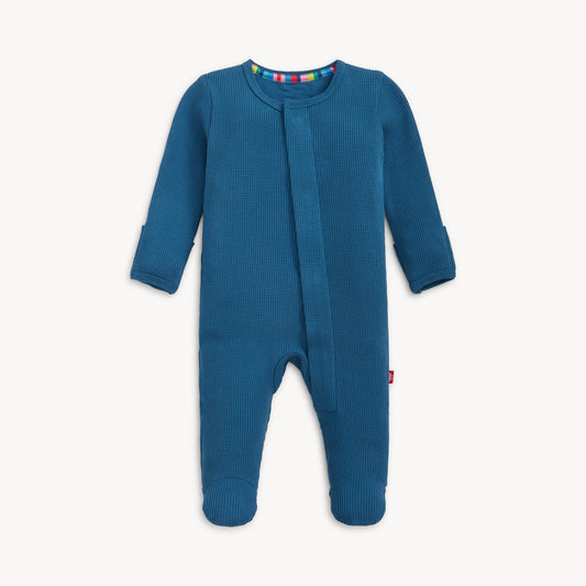 Magnetic Me- Waffle Footie- Dark Blue