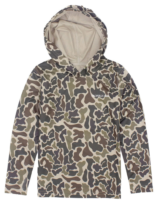 Properly Tied- Boys Sportsman Hoodie- Vintage Camo