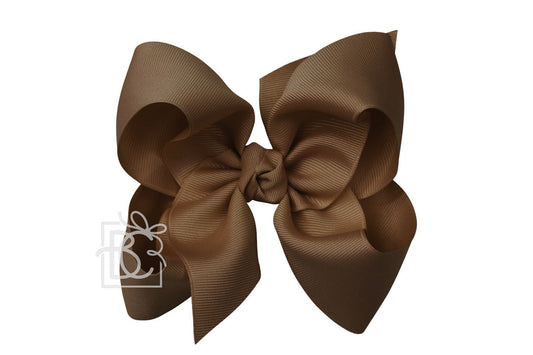 Beyond Creations- Huge Signature Grosgrain Bow- Brown