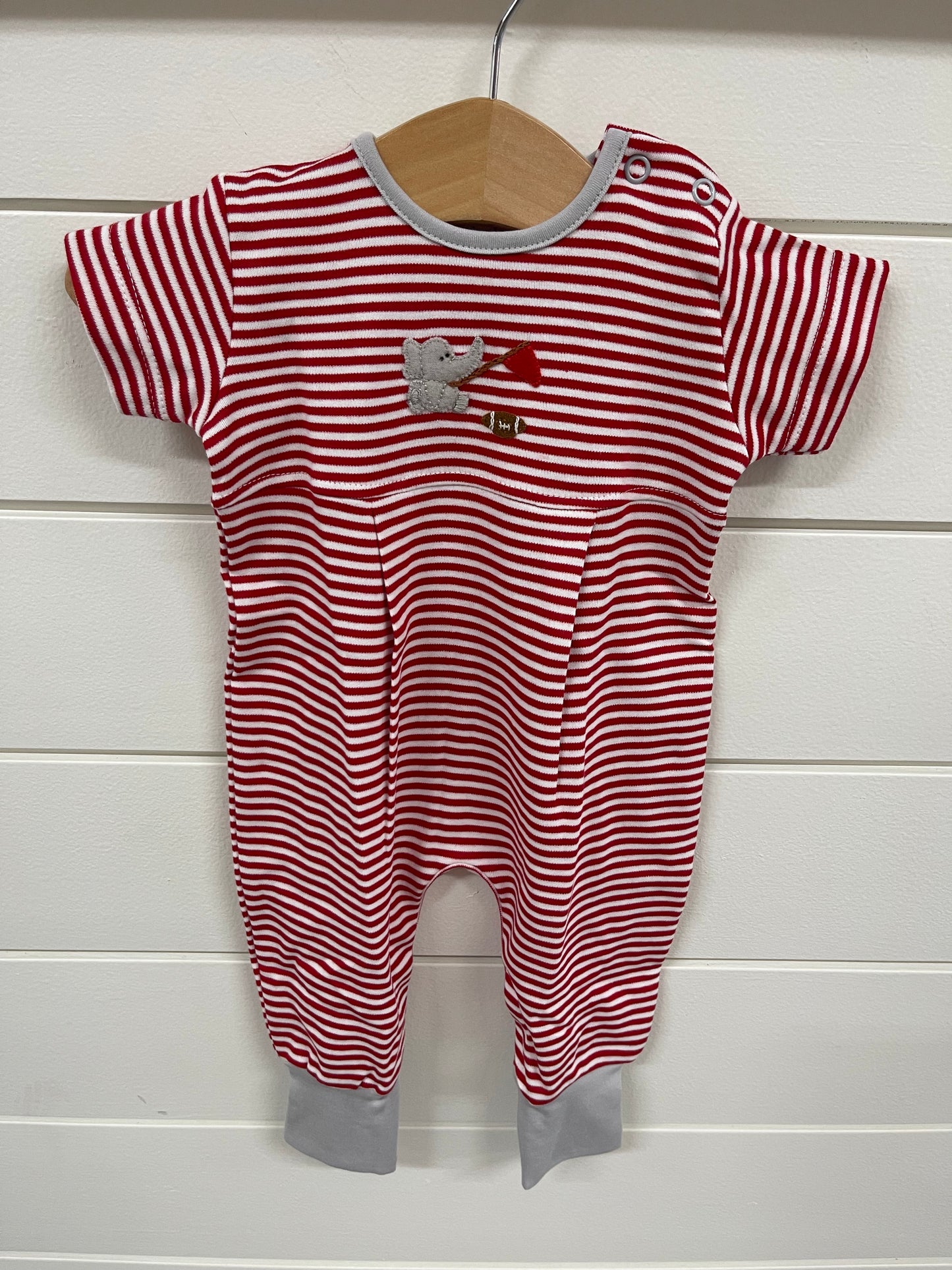 Squiggles- Alabama Elephant Football Romper