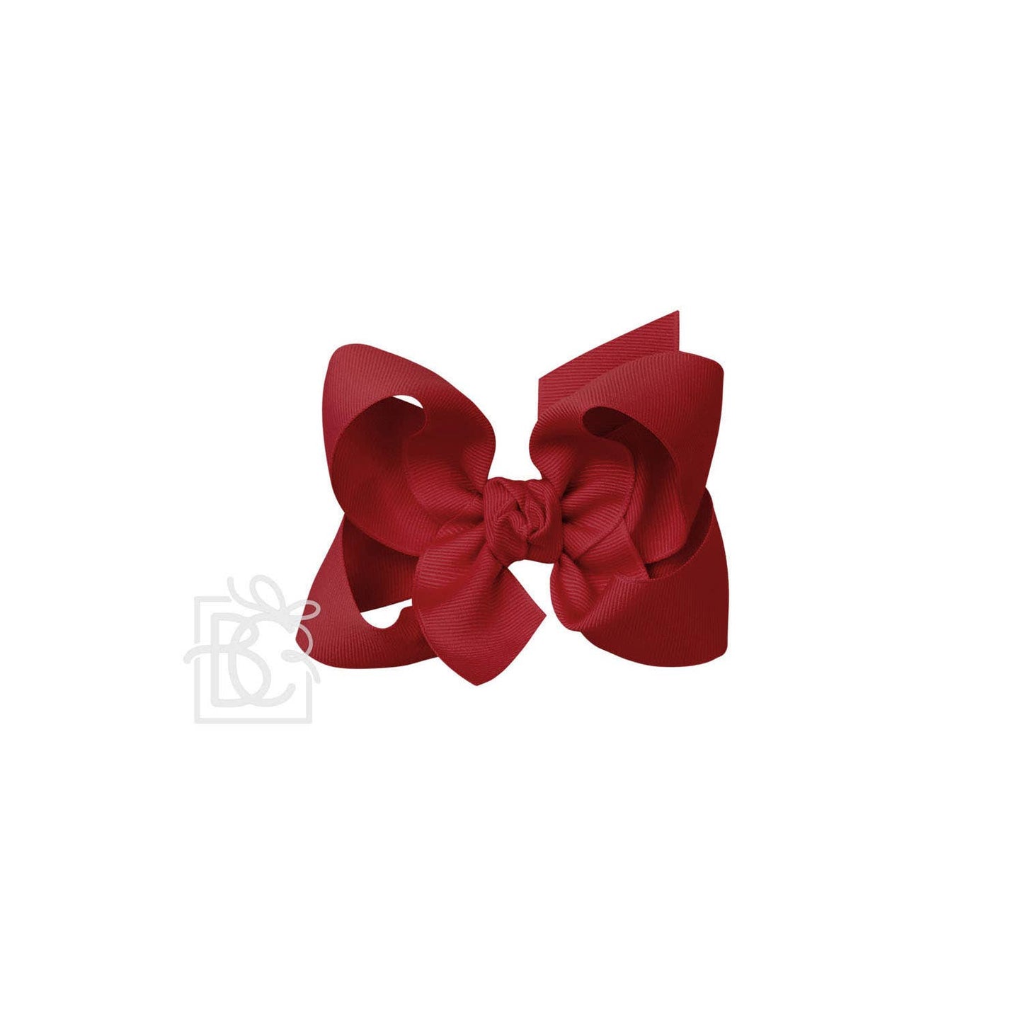 Beyond Creations, LLC - SIGNATURE GROSGRAIN BOW ON CLIP: 4.5" Large - 1.5" Ribbon on Alligator Clip / CRANBERRY