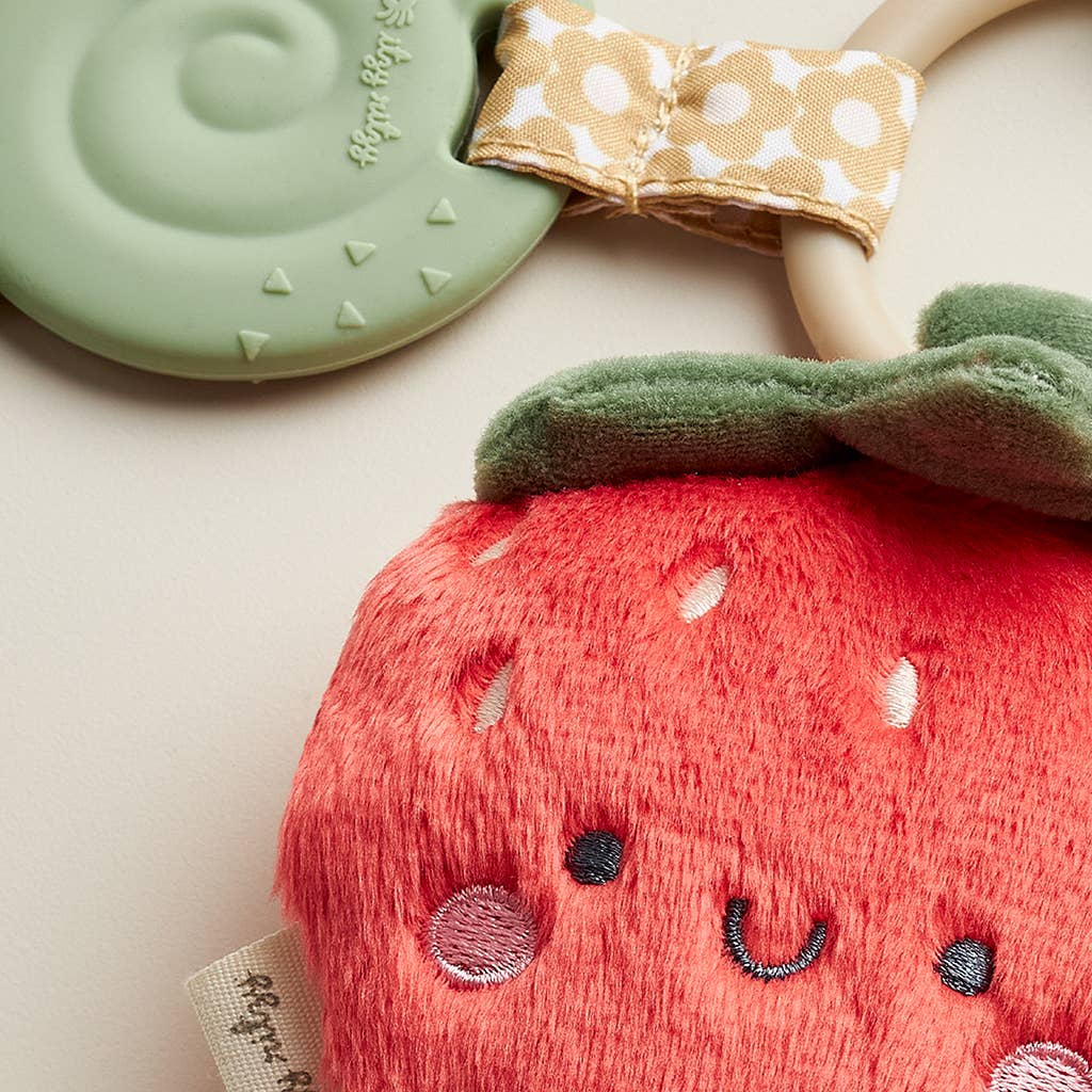 Itzy Ritzy - Itzy Pal Plush + Teether- Strawberry