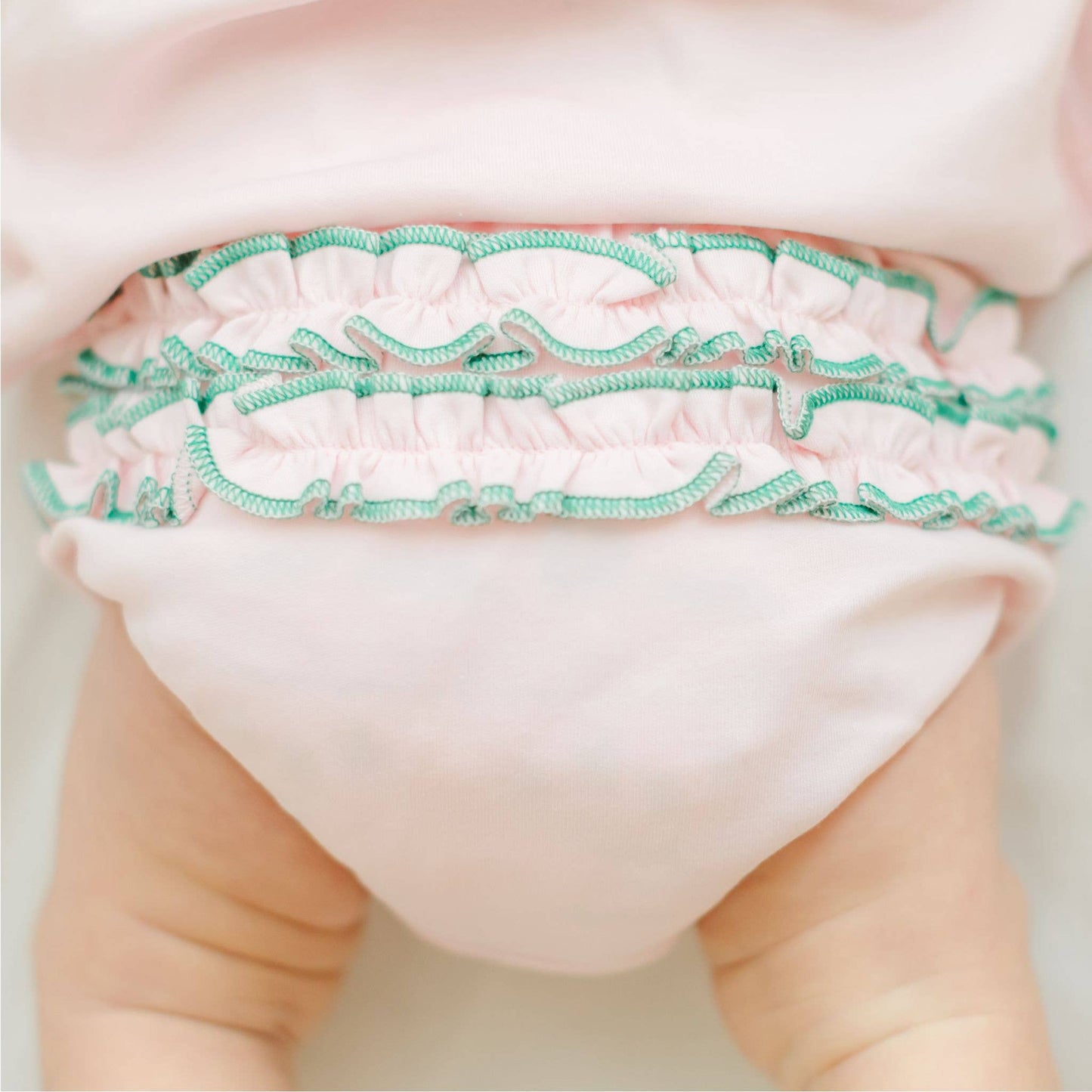 Magnolia Baby - Mini Mallard Embroidered Diaper Cover Set - Pink