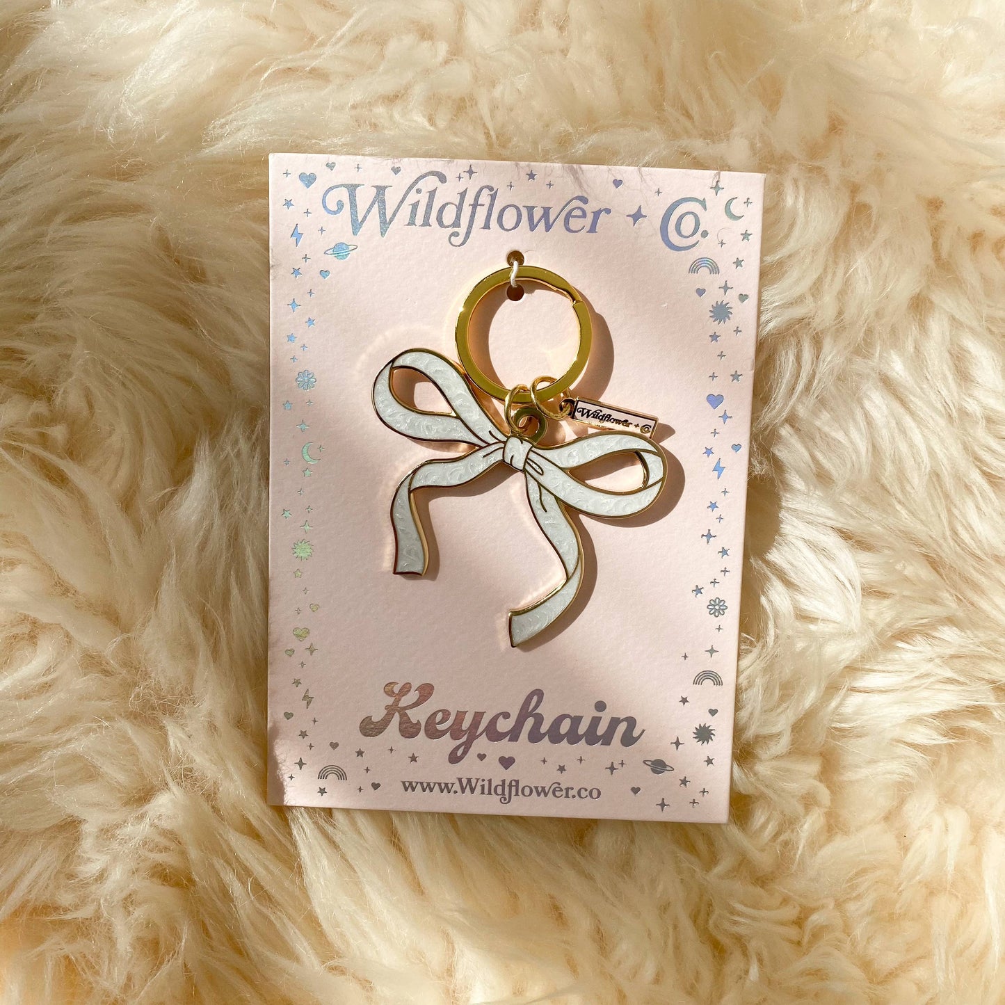 Wildflower + Co. - Bow Enamel Keychain