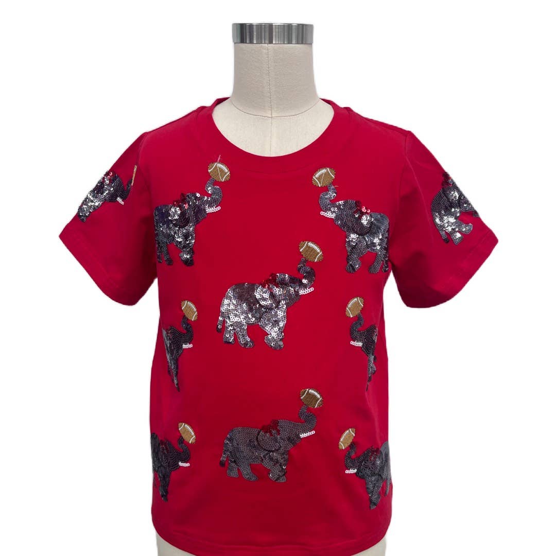 SeersuckerJOEY LLC - Women's Sequin Mama Elephant Tee