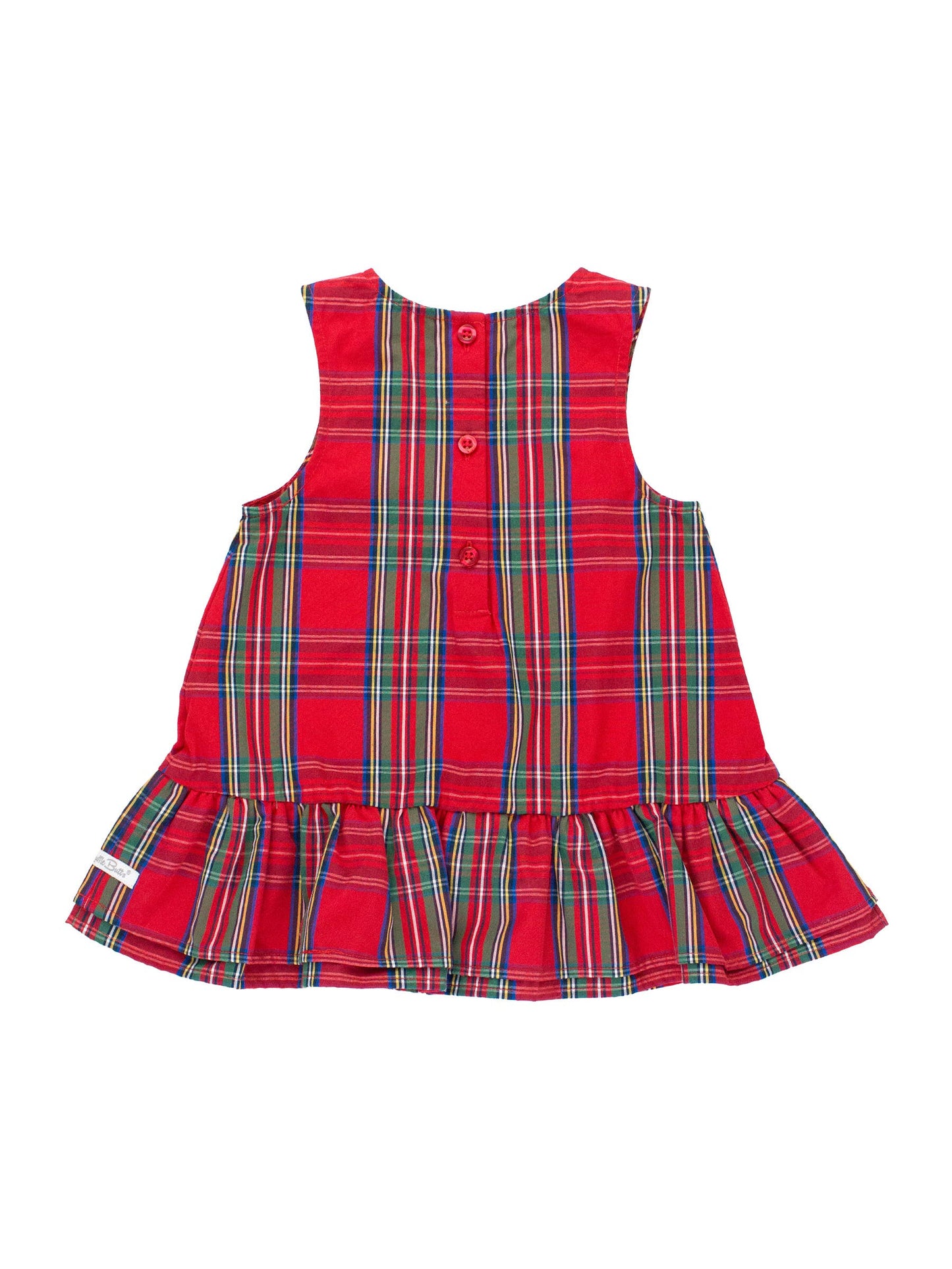 RuffleButts + RuggedButts - Girls Tis The Season Plaid Jumper Dress