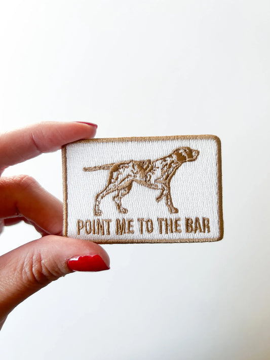 Field Trip Threads-"Point Me to the Bar." Iron on Patch