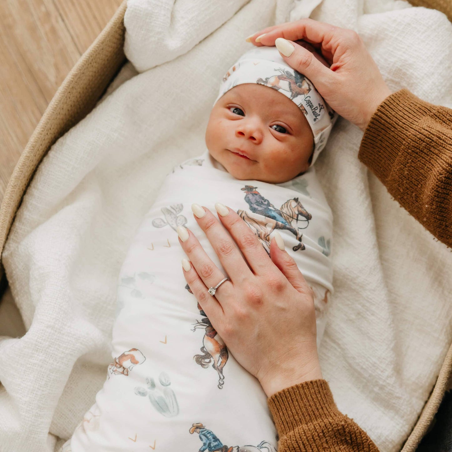 Copper Pearl - Knit Swaddle Blanket - Boone