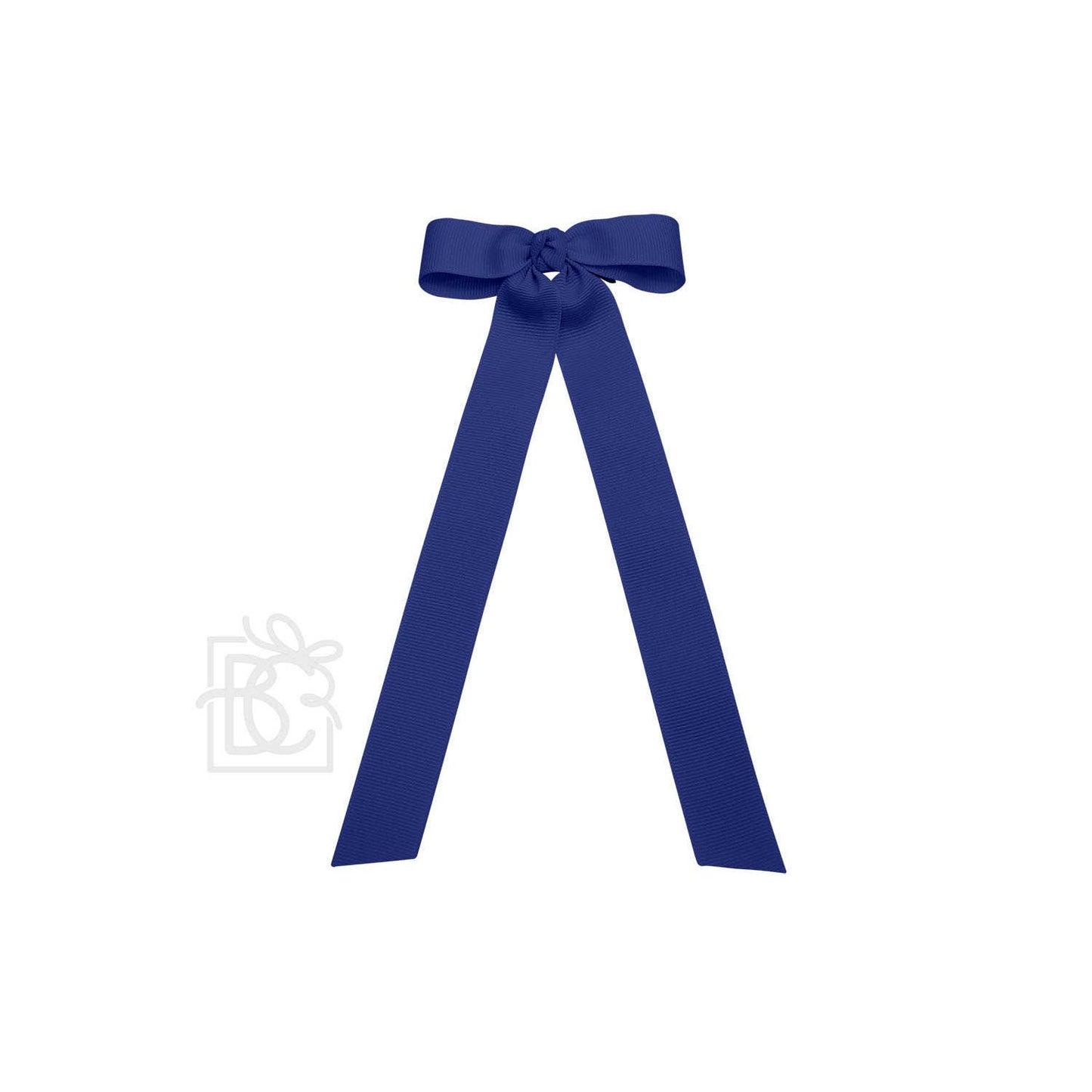 Beyond Creations, LLC - FLAT BOW W/ 7" STREAMERS ON ALLIGATOR CLIP: 4.5" W/ 7" Streamers / MILLENNIUM BLUE