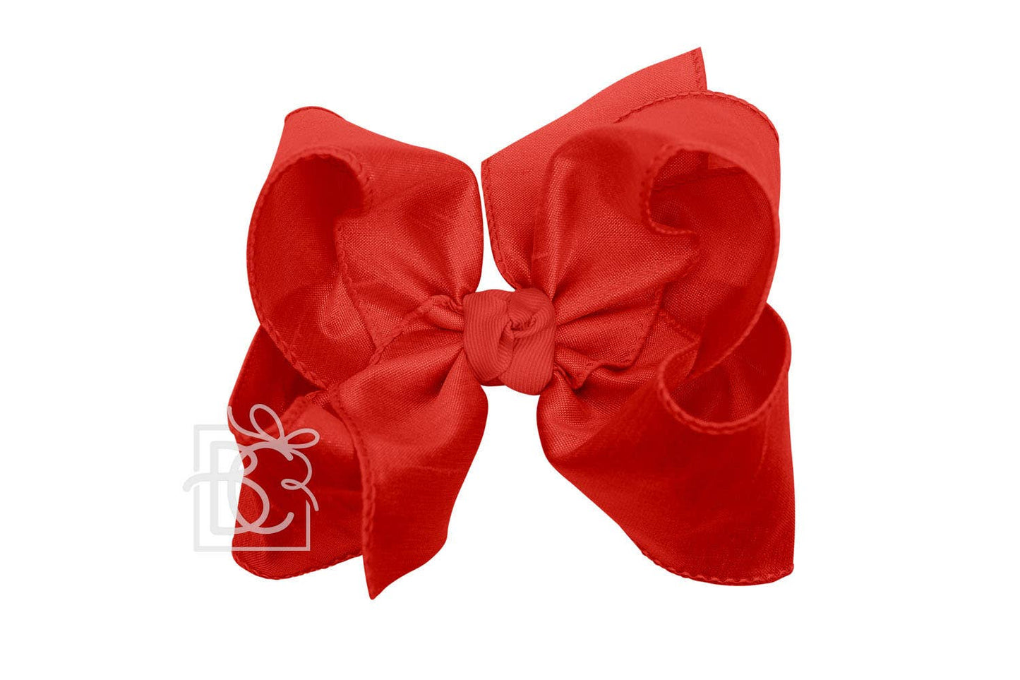 Beyond Creations, LLC - SILK BOW ON CLIP: 5.5" Huge - 2.25" Ribbon on Alligator Clip / RED