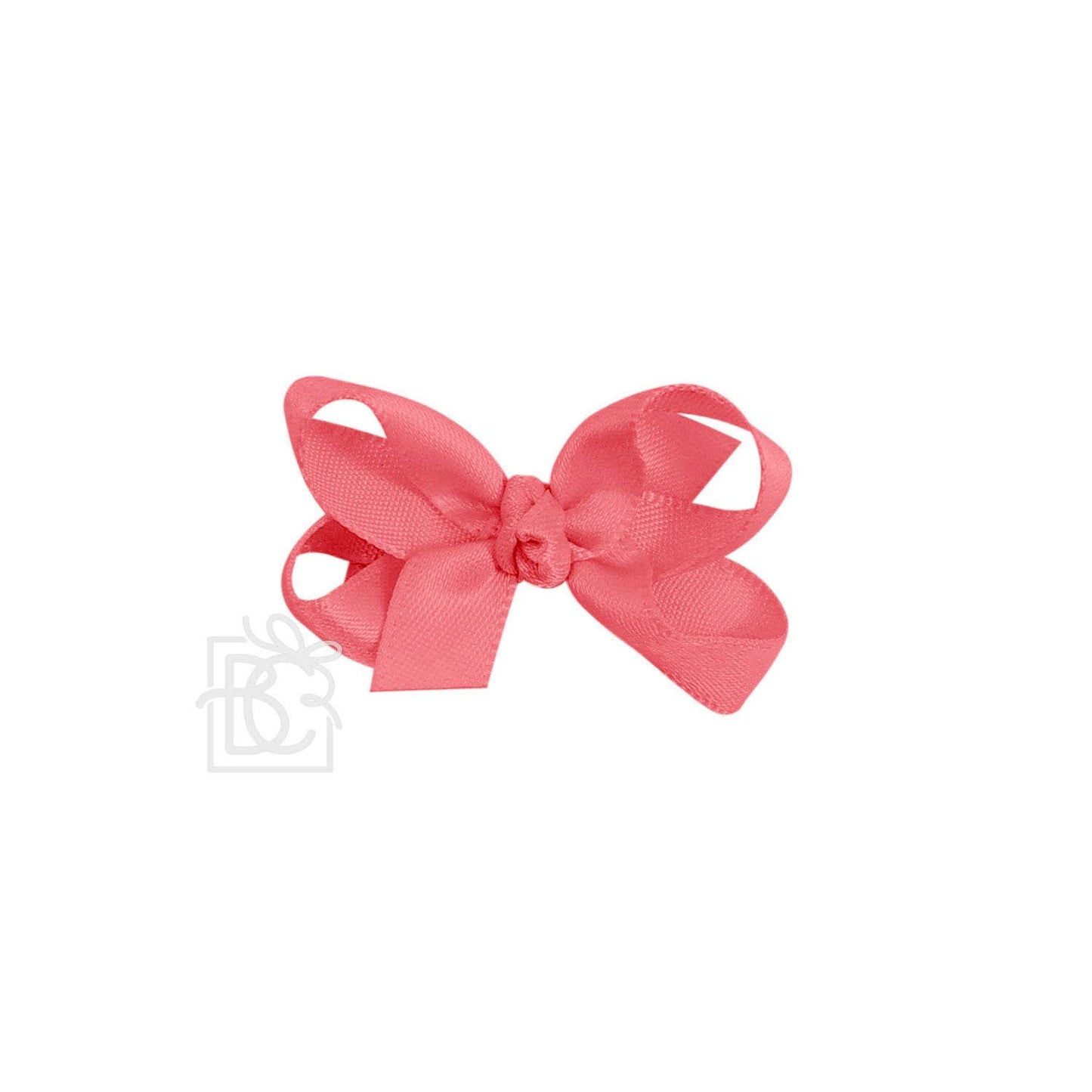 Beyond Creations, LLC - SATIN BOW ON CLIP: POWDER PINK / 4.5" Large - 1.5" Ribbon on Alligator Clip