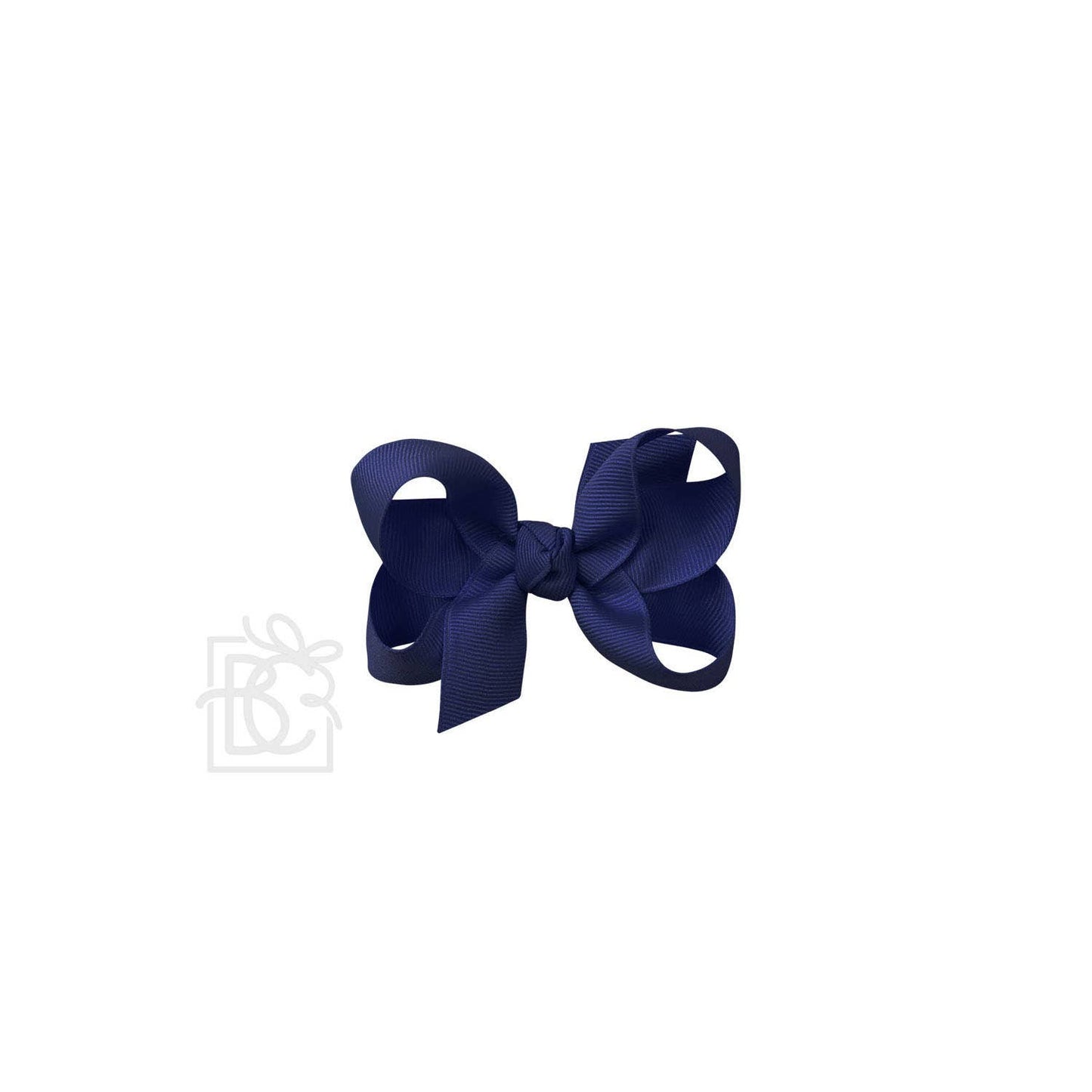 Beyond Creations, LLC - SIGNATURE GROSGRAIN BOW ON CLIP: 3.5" Medium - 7/8" Ribbon on Alligator Clip / NAVY