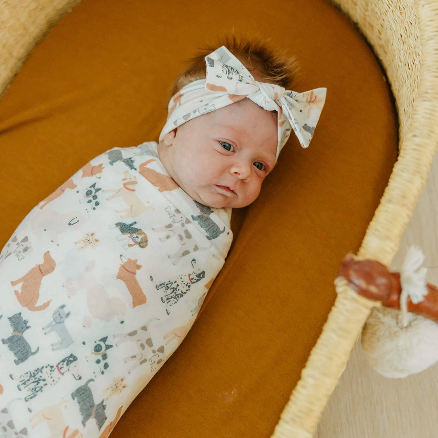 Copper Pearl - Knit Swaddle Blanket - Rufus