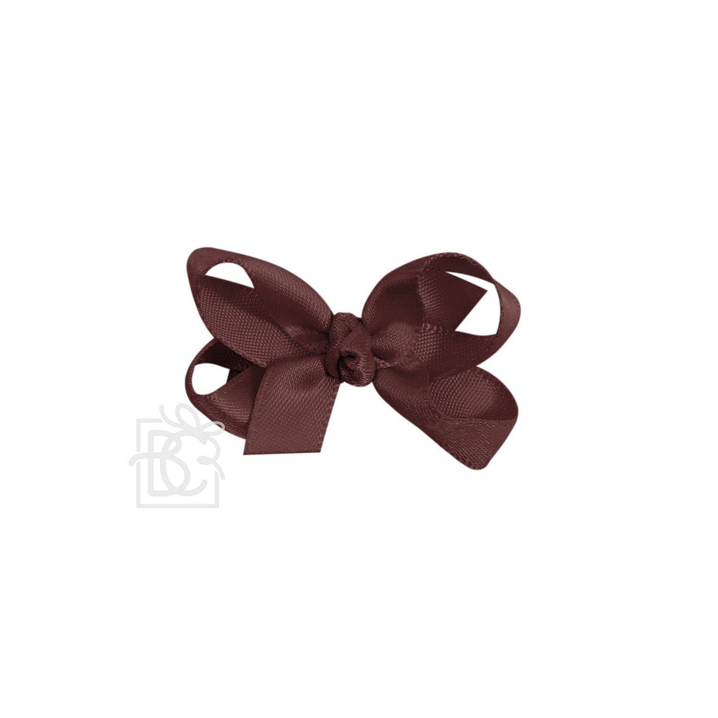 Beyond Creations, LLC - SATIN BOW ON CLIP: POWDER PINK / 4.5" Large - 1.5" Ribbon on Alligator Clip