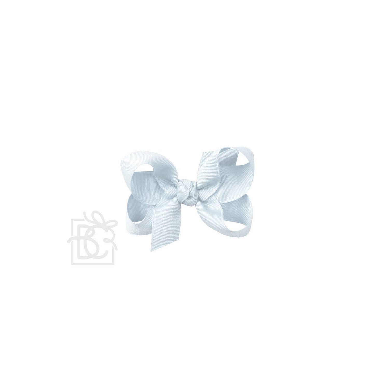 Beyond Creations, LLC - SIGNATURE GROSGRAIN BOW ON CLIP: 3.5" Medium - 7/8" Ribbon on Alligator Clip / POWDER BLUE