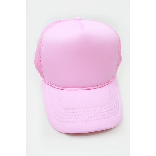 Love and Repeat - Classic Foam Trucker Hat Summer Mesh Rope Cap- Light Pink