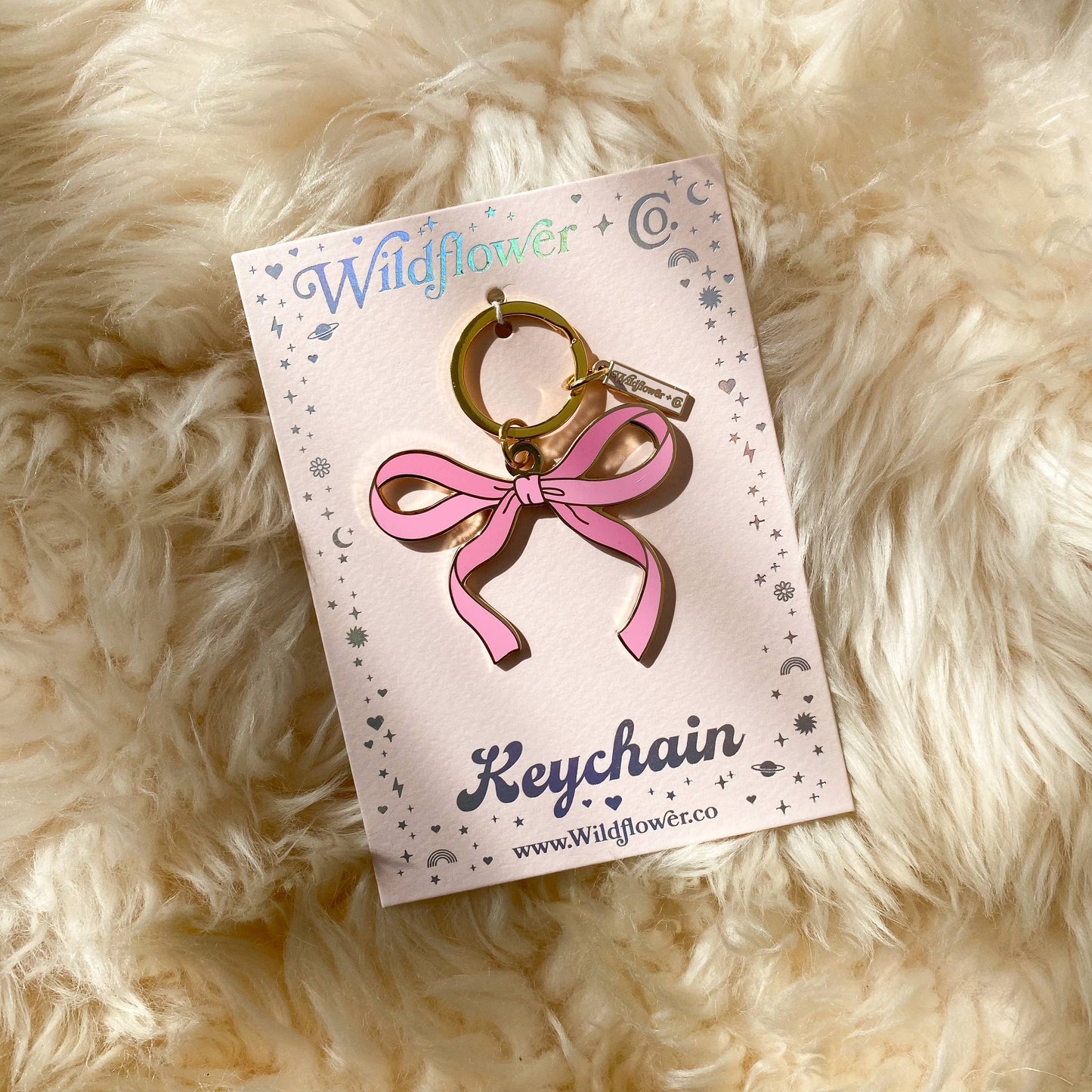 Wildflower + Co. - Bow Enamel Keychain