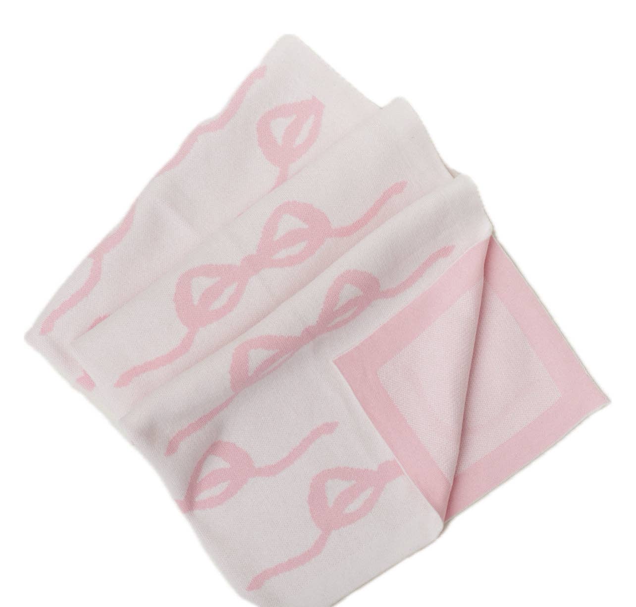 Over the Moon Gift - “The Perfect Bow” Baby Blanket: Perfect Pink