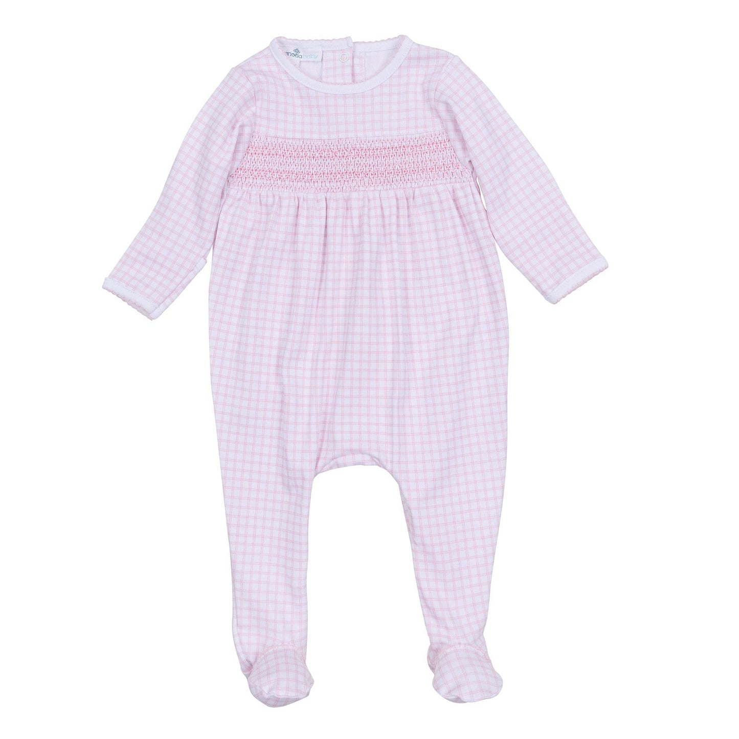 Magnolia Baby - Peek-A-Boo Wishes Smocked Footie - Pink