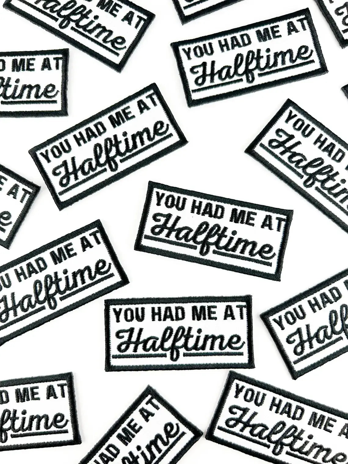 Field Trip Threads - You Had Me at Halftime Embroidered Iron On Patch Football