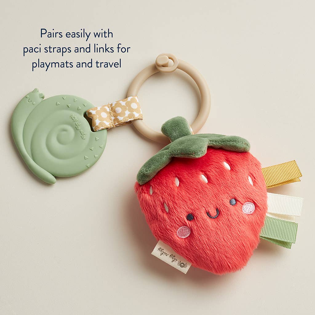 Itzy Ritzy - Itzy Pal Plush + Teether- Strawberry