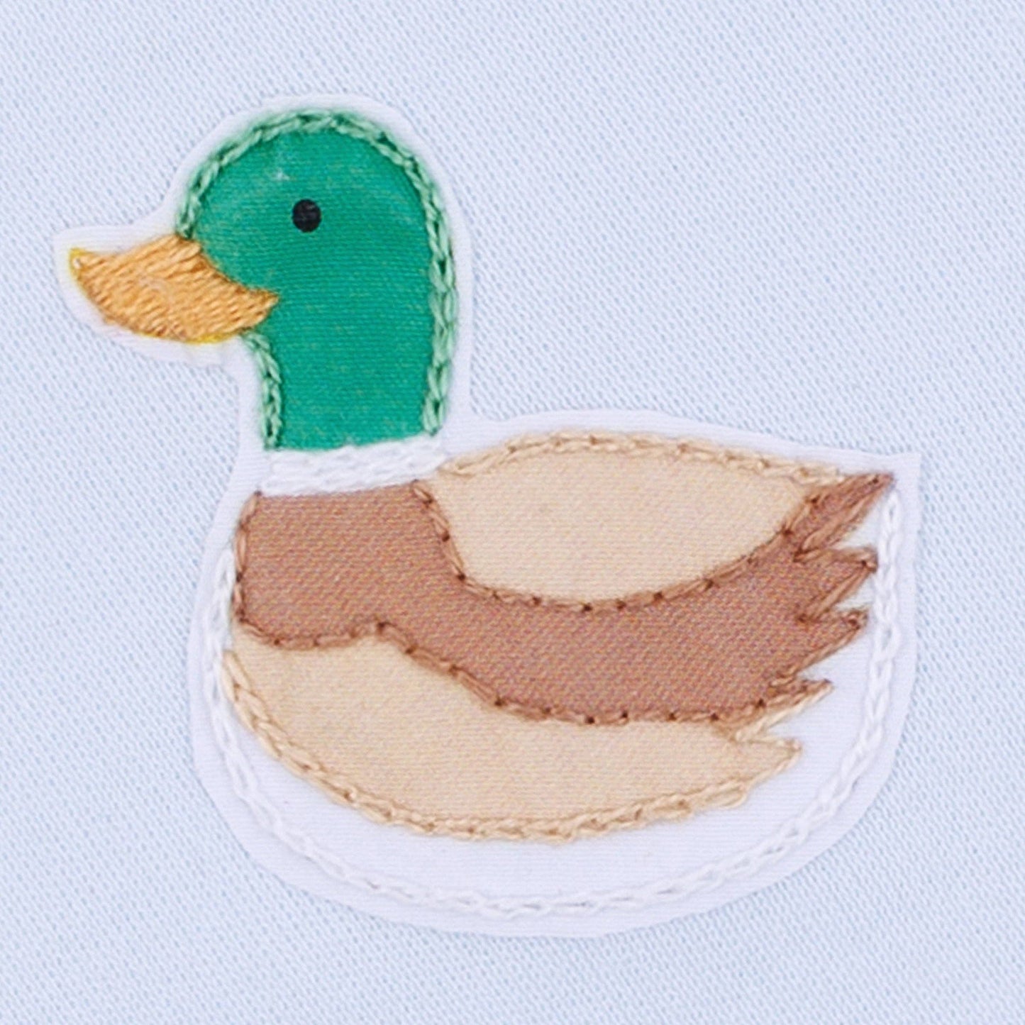 Magnolia Baby - Mini Mallard Embroidered Diaper Cover Set - Light Blue