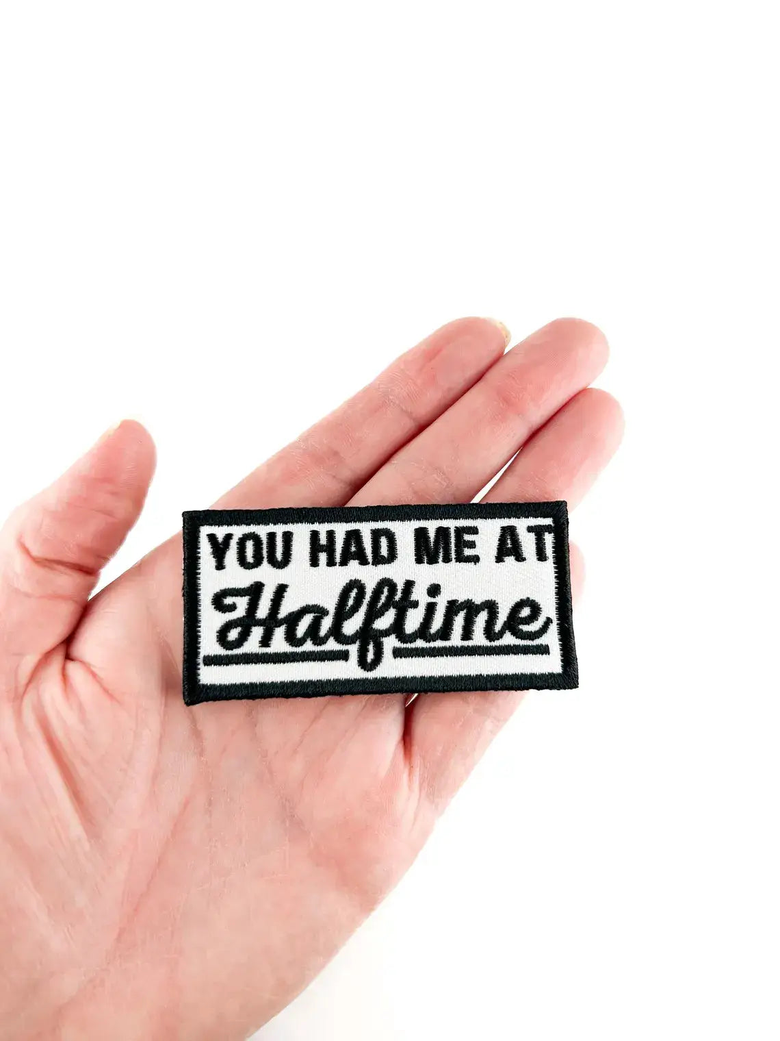 Field Trip Threads - You Had Me at Halftime Embroidered Iron On Patch Football