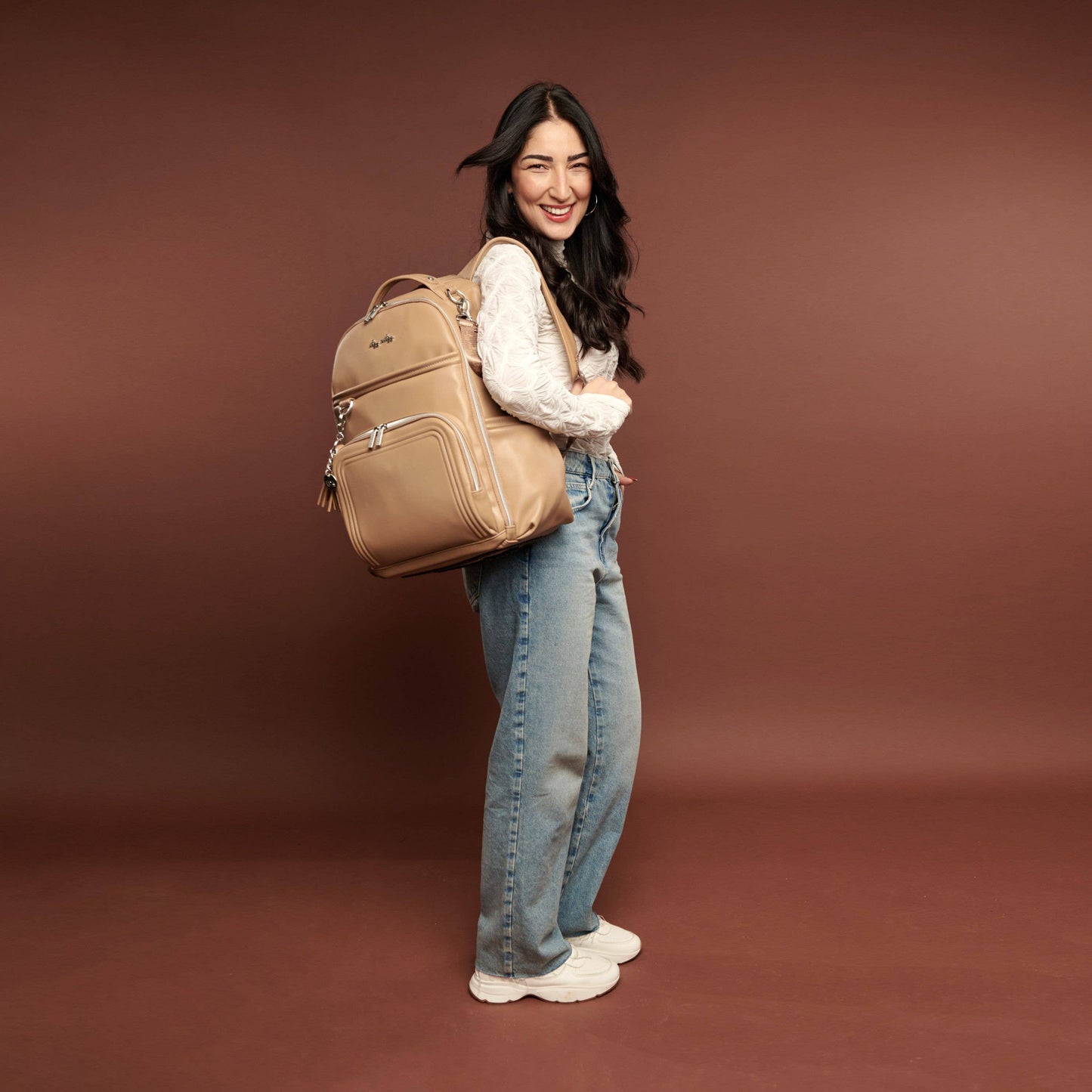 Itzy Ritzy - Chai Latte- Boss Plus-Backpack Diaper Bag