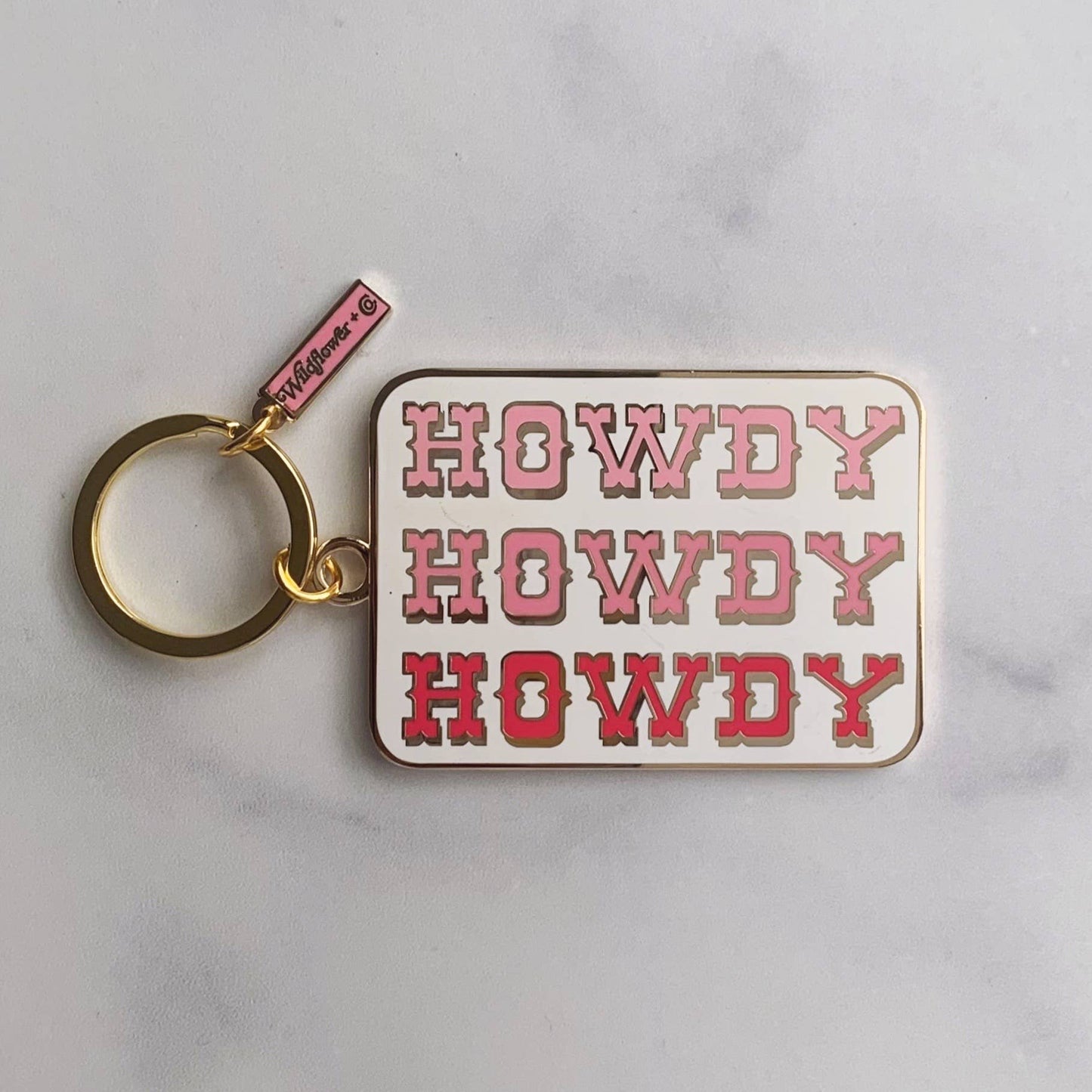 Wildflower + Co. - Howdy Enamel Keychain