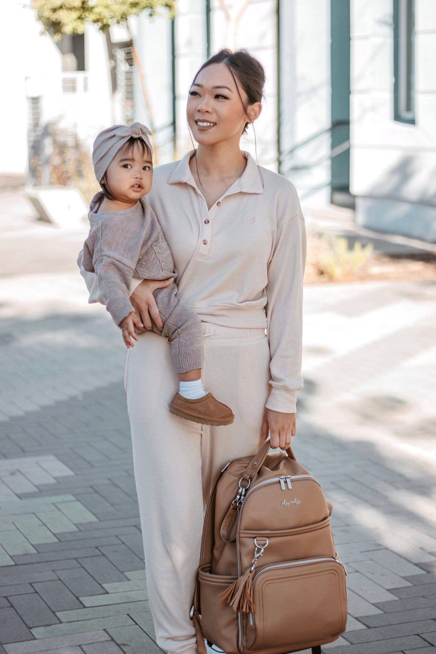 Itzy Ritzy - Chai Latte- Boss Plus-Backpack Diaper Bag