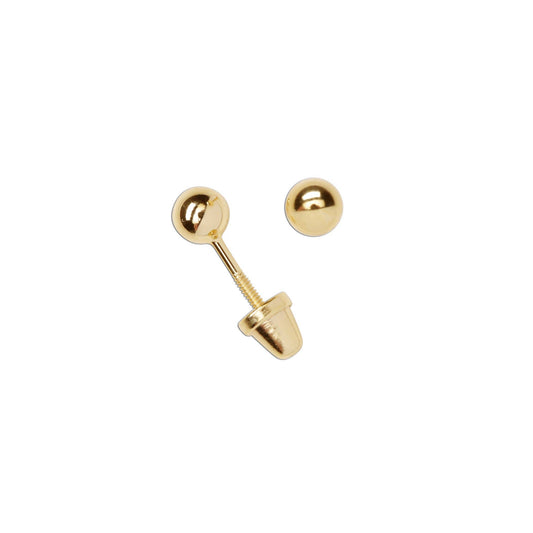 Cherished Moments - 14K Gold-Plated Ball Stud Earrings for Baby & Kids