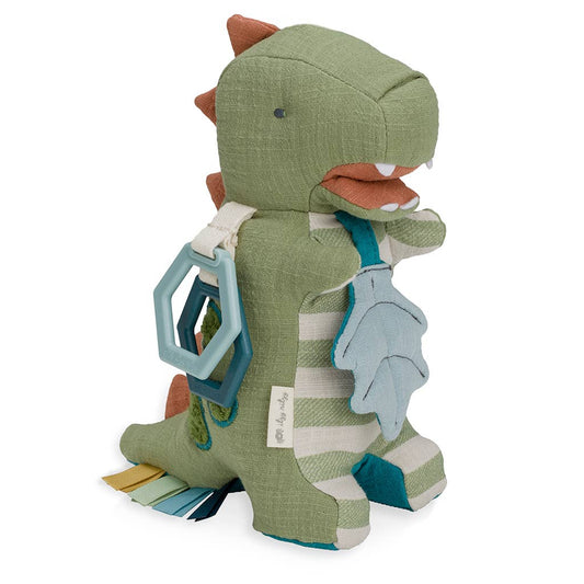 Itzy Ritzy - Bitzy Bespoke Link & Love™ Activity Plush with Teether Toy- Dino