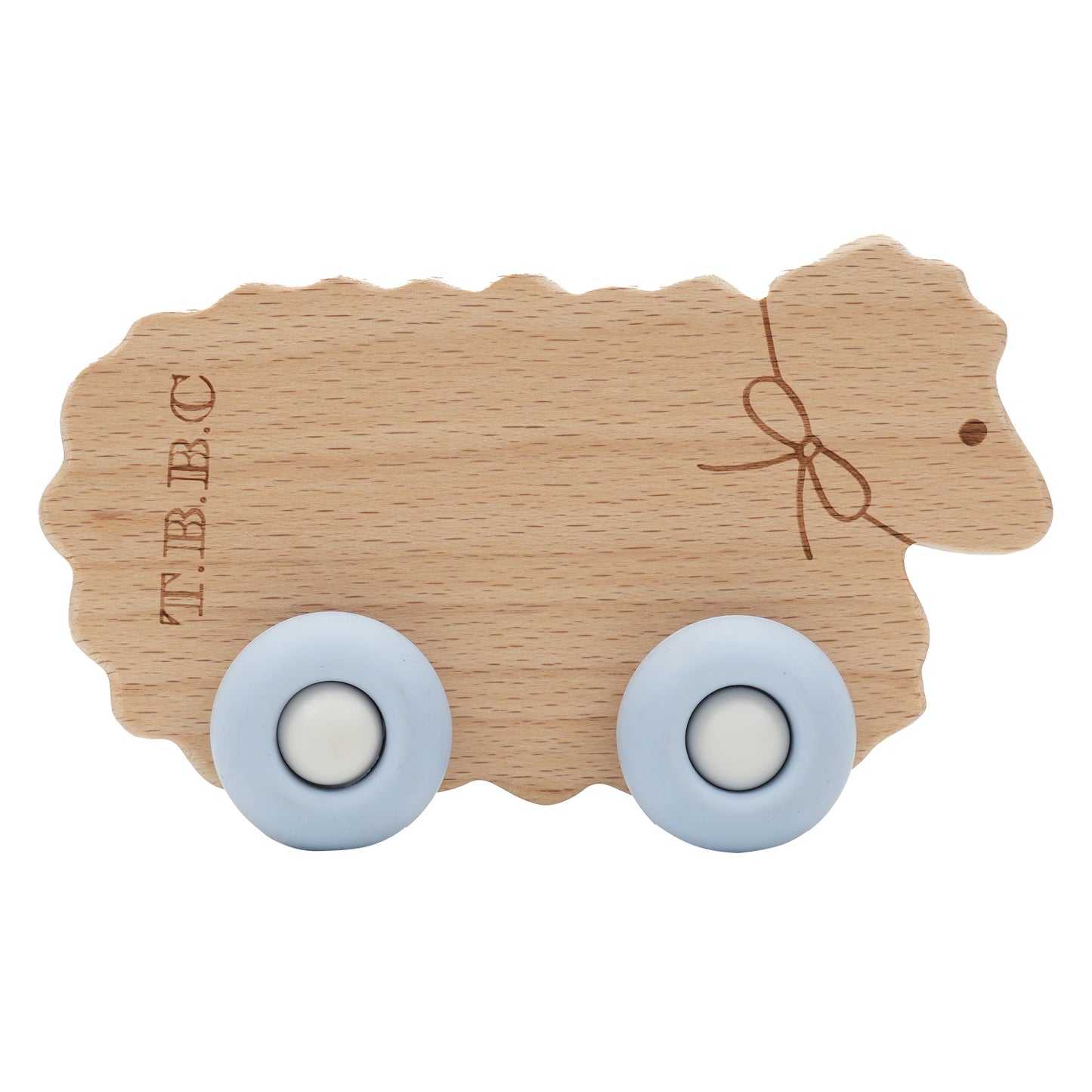 GooseWaddle + Pello - The Beaufort Bonnet Company Sheep w/ Blue Wheels Teether