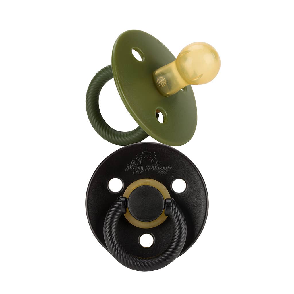 Itzy Ritzy - Itzy Soother™ Natural Rubber Pacifier Set-Camo + Midnight