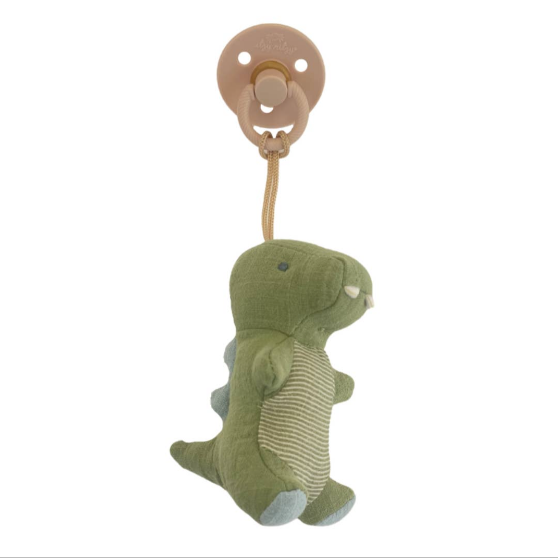 Itzy Ritzy- Bitzy Pal Dino with Soother Paci- Tan