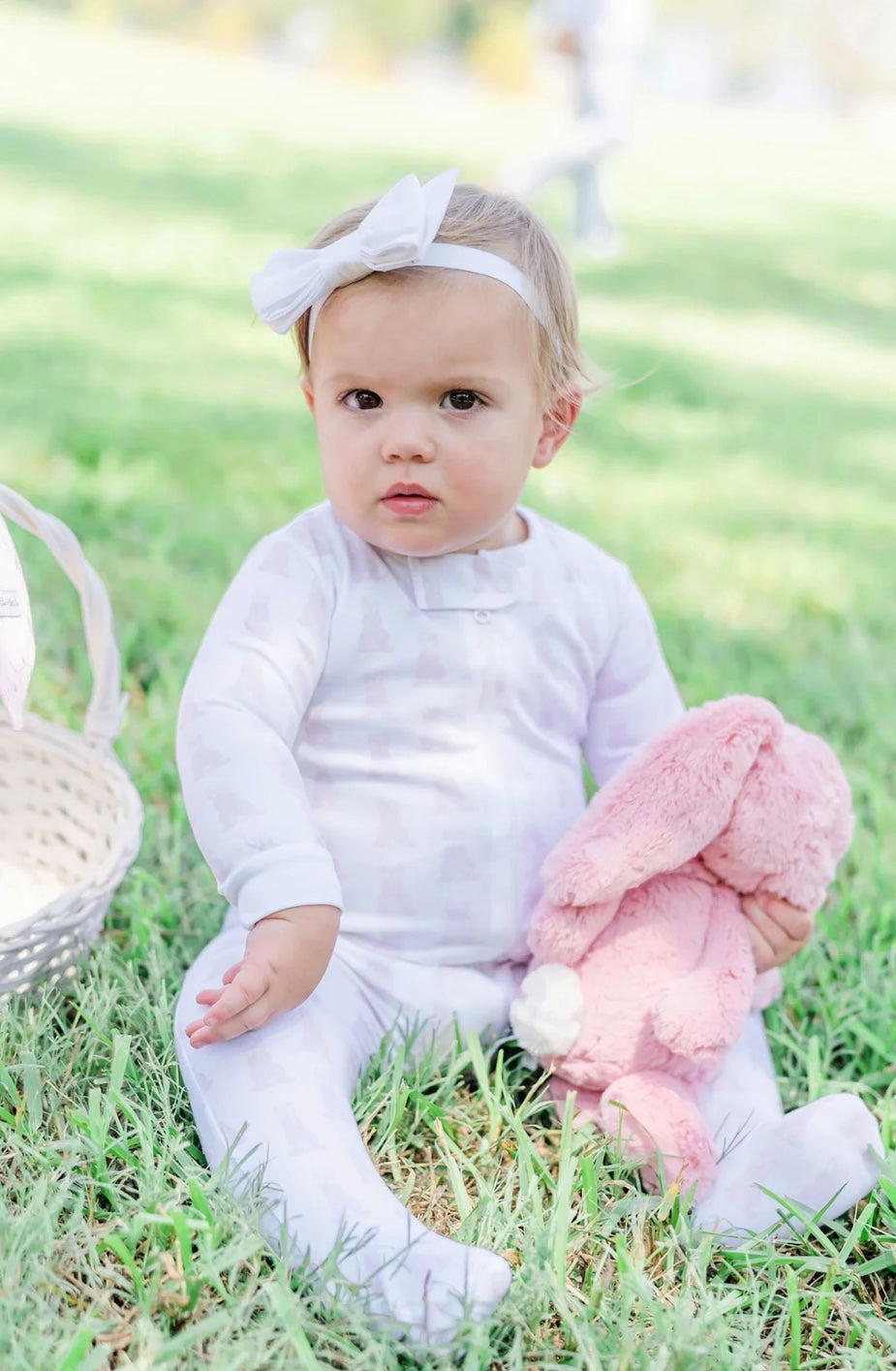 Lila&Hayes Parker Zipper Pajama-Bunny Tails Pink