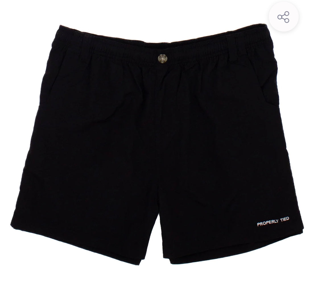 Properly Tied- Youth Mallard Shorts-Black