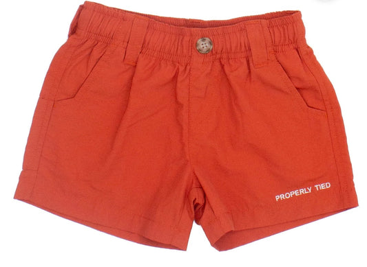 Properly Tied- Youth Mallard Shorts-Rust