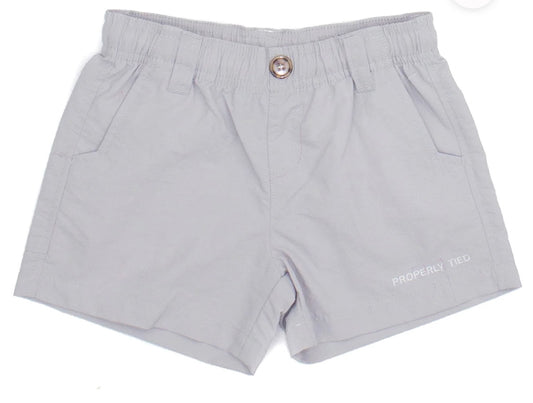 Properly Tied- Youth Mallard Shorts-Light Gray