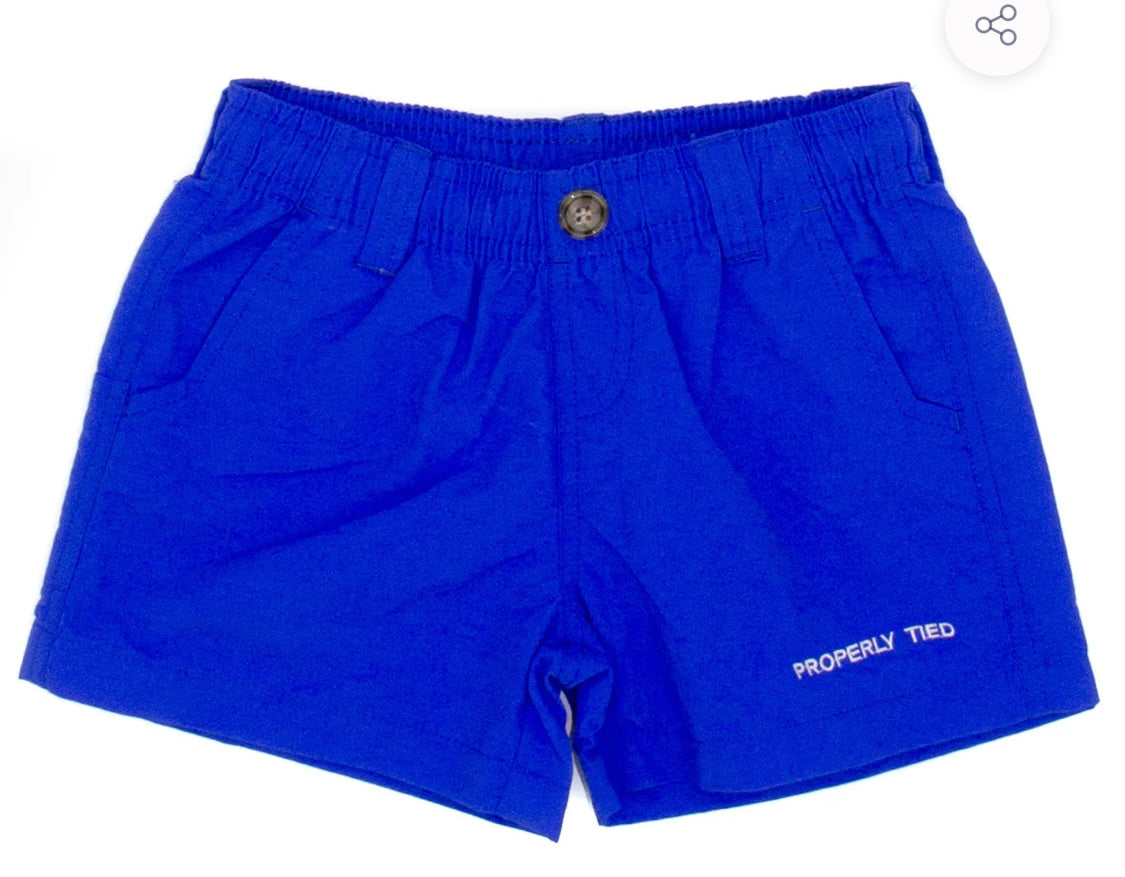 Properly Tied- Youth Mallard Shorts-Royal Blue